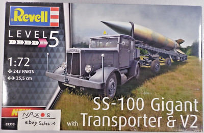 REVELL 1:72 SS-100 Gigant Tractor w/Meillerwagen Trailer & V2 Rocket No.:03310