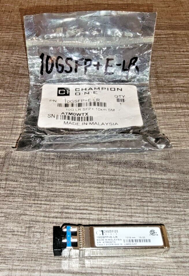 「中級者向け1Dブロッター」CBP、CBN、CBD、1CP、1D、1S CHAMPION ONE, 10GSFP+E+LR, IPU3BCVAAA, 1310nm SFP, 21CFR