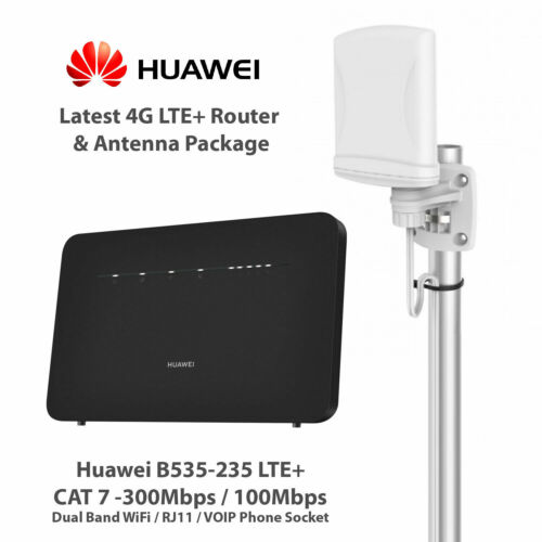 Huawei B535 4G LTE Unlocked MiFi Mobile Broadband Router & External Antenna - Afbeelding 1 van 7