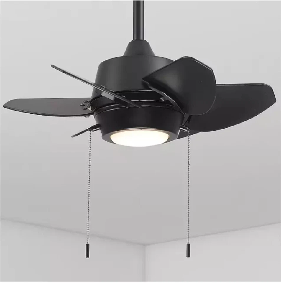 Harbor Breeze Gaskin 24in Matte black Blades Integrated LED Ceiling Fan W/Light - Image 4 of 4