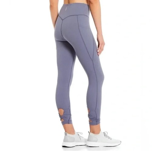 Free People Movement Blue Granite Wave Rider Twist capri Leggings Women