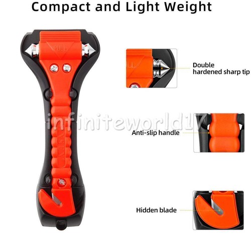 X4 Emergency Car Safety Escape Hammer Seat Belt Cutter Tool Window Glass Breaker - Picture 3 of 11