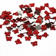 Factory Direct Craft Red Flat Back Butterfly Rhinestones | 2880 Pieces