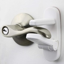 Door Lever Lock 2 Pack   Prevents Toddlers from Opening Doors-Easy One