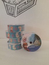 Disney Frozen Princess Printed Grosgrain Ribbon 5 Spools 1" 3yds each roll