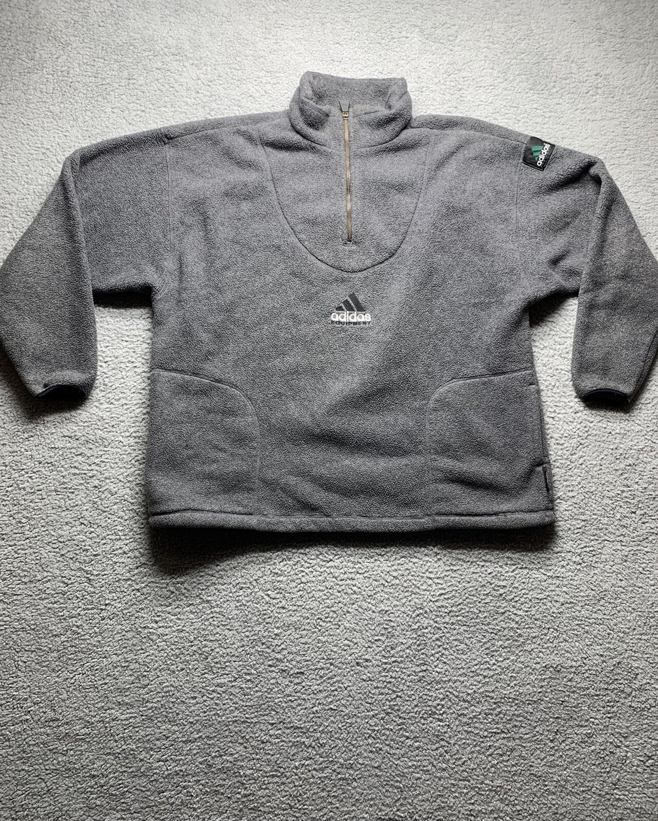 adidas grey half zip