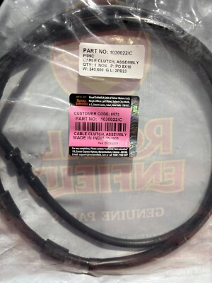 NOS- ROYAL ENFIELD - INTERCEPTOR 650 - CLUTCH CABLE ASSEMBLY - 10300222/C