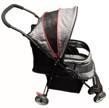 Regal Plus Pet Stroller For Dogs Cats, Breeds Up to 25 lbs, Gray Shadow