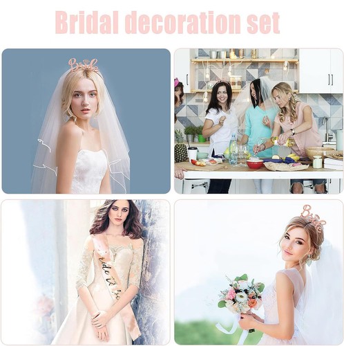 Bride to Be Schärpe Set 3-teilig Bridal Shower Deko Junggesellinnenabschied Weiß... - Bild 2 von 6