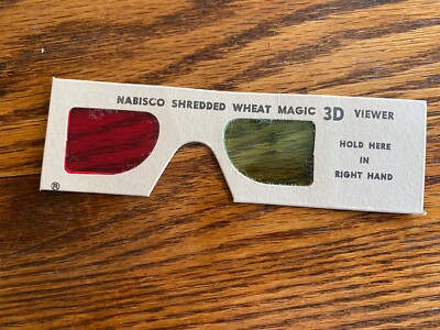 Nabisco Shredded Wheat Magic Viewer 3D Glasses