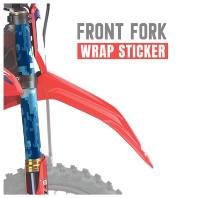 Digital Blue Fork Wrap For Kawasaki KX450F KLX450R KX250 KLX250