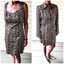 Vintage Cache 3-PC Leopard Print Suit SZ 10 EUC 