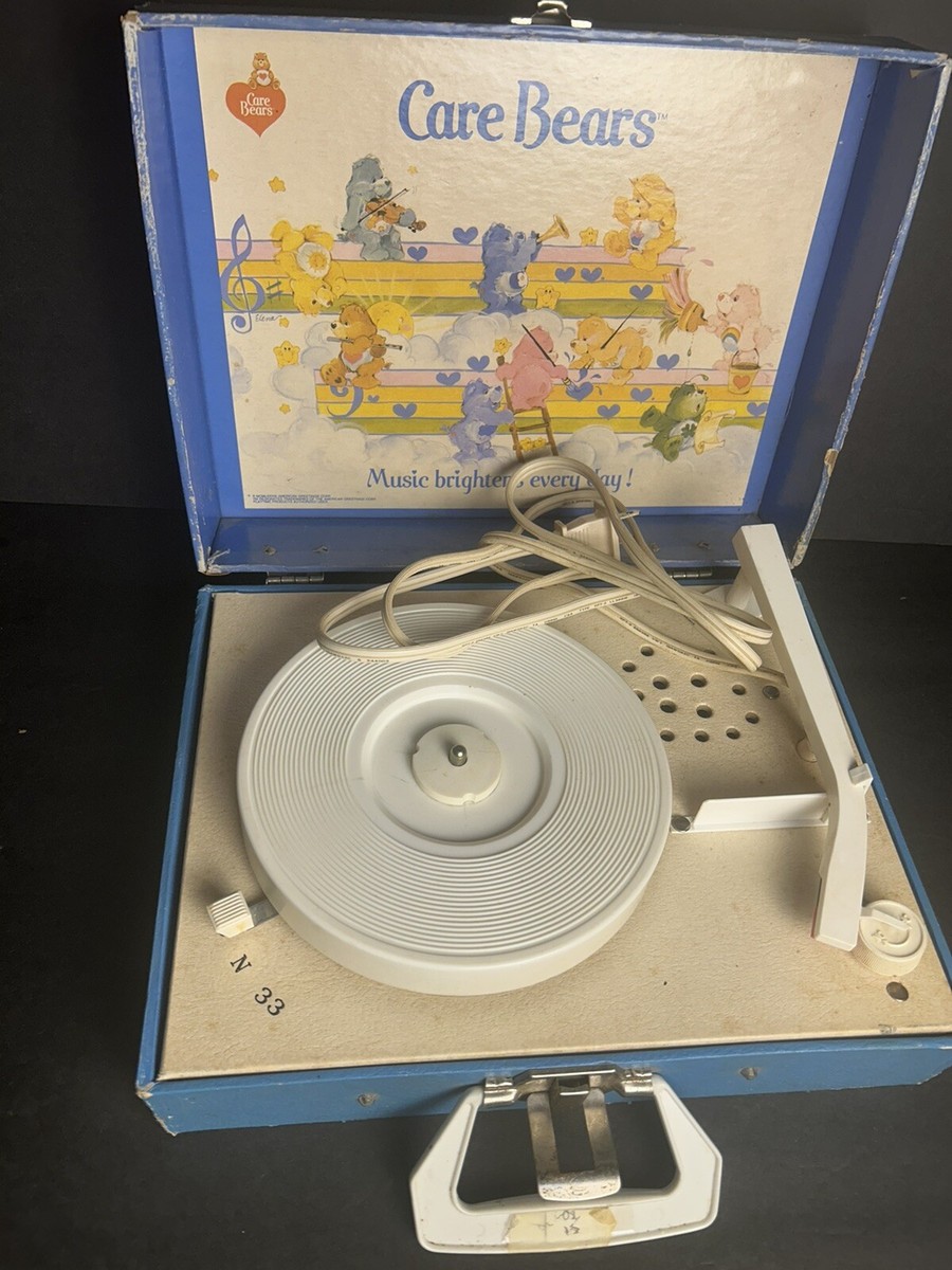 VTG 1983 Care Bears record player Playtime Phonograph tested Works