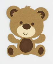 Cute Teddy Bear Die Cut Paper Scrapbook Embellishment Cardstock