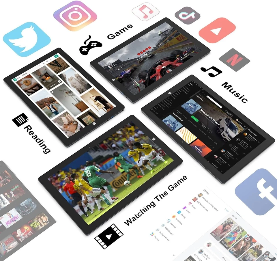 AWOW 10.1'' Tablet PC Windows11 Home mit Intel 256GB N100-N4120, 8-12GB LPDDR4 - Bild 4 von 4