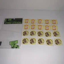 Vintage Trend Scratch & Sniff Stinky Stickers 10 Popcorn & 10 Peanut 1981
