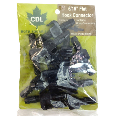 12-Pack CDL 5/16 In. Flat Hook Connector for Maple Tapping tubes
