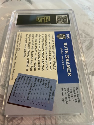 RUTH KRAMER RACINE 1995 FRITSCH A-A GPBL # 105 GRADED 10 L@@K - Bild 2 von 2