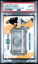 2025 PANINI IMPECCABLE PROSPECTS LOGO SILVER #37 BUBBA CHANDLER 12/25 PSA 8