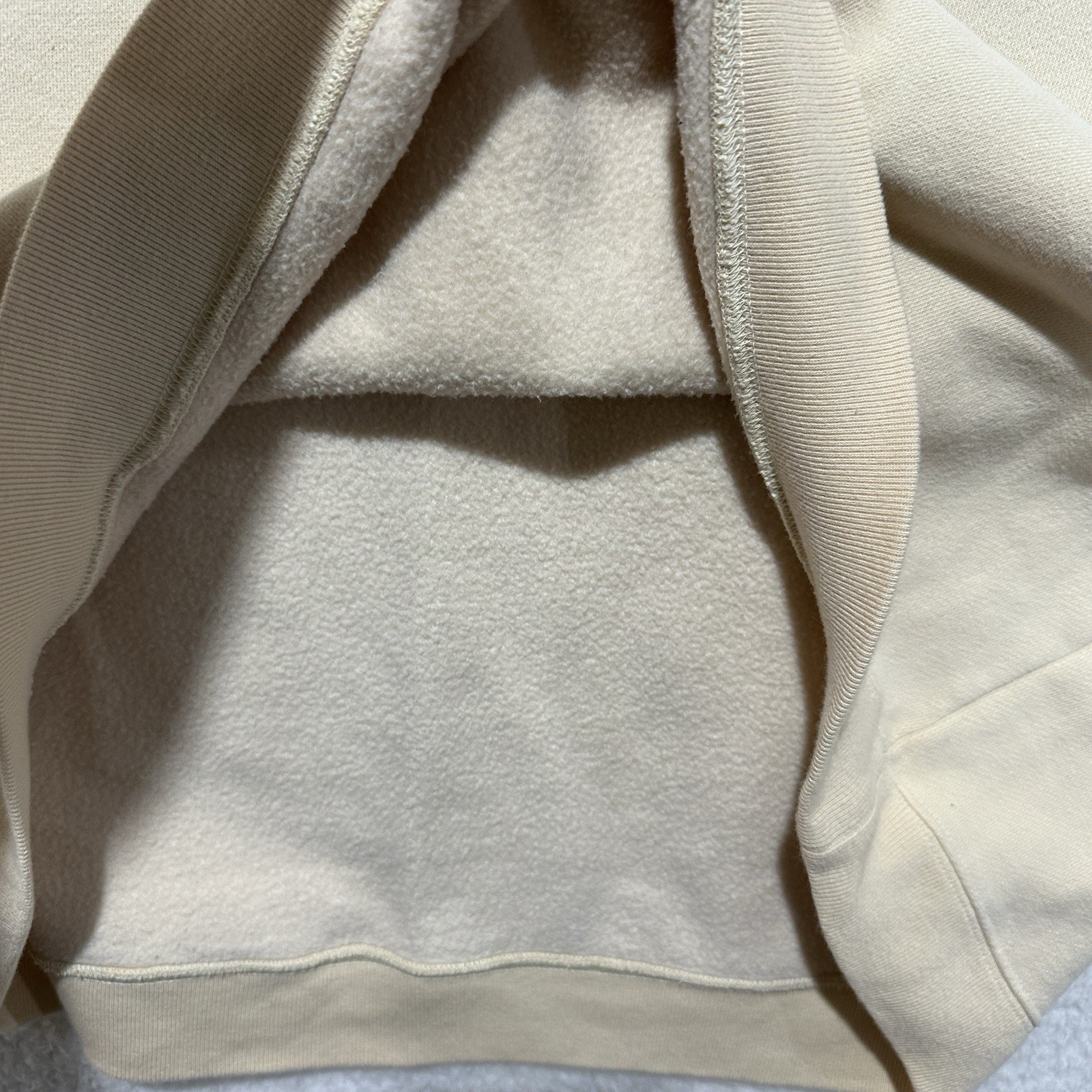 Reebok NFL Gridiron Classic Crewneck Ivory Fleece Pullover Men’s Size XL thumbnail 8