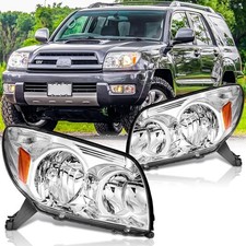 Headlights Assembly Pair for 2003 2004 2005 Toyota 4Runner Halogen Headlamps ...