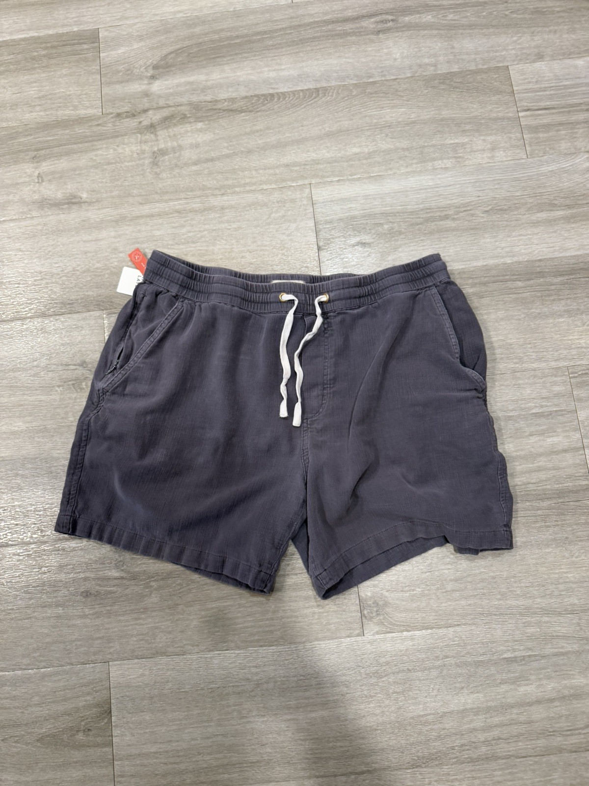 Marine Layer Saturday Beach Shorts Mens Large Black 6” Stretch Comfort Cotton