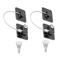 2 Pack Fridge Lock Freezer Lock with 2 Key for Child Safety, for Pantry Security