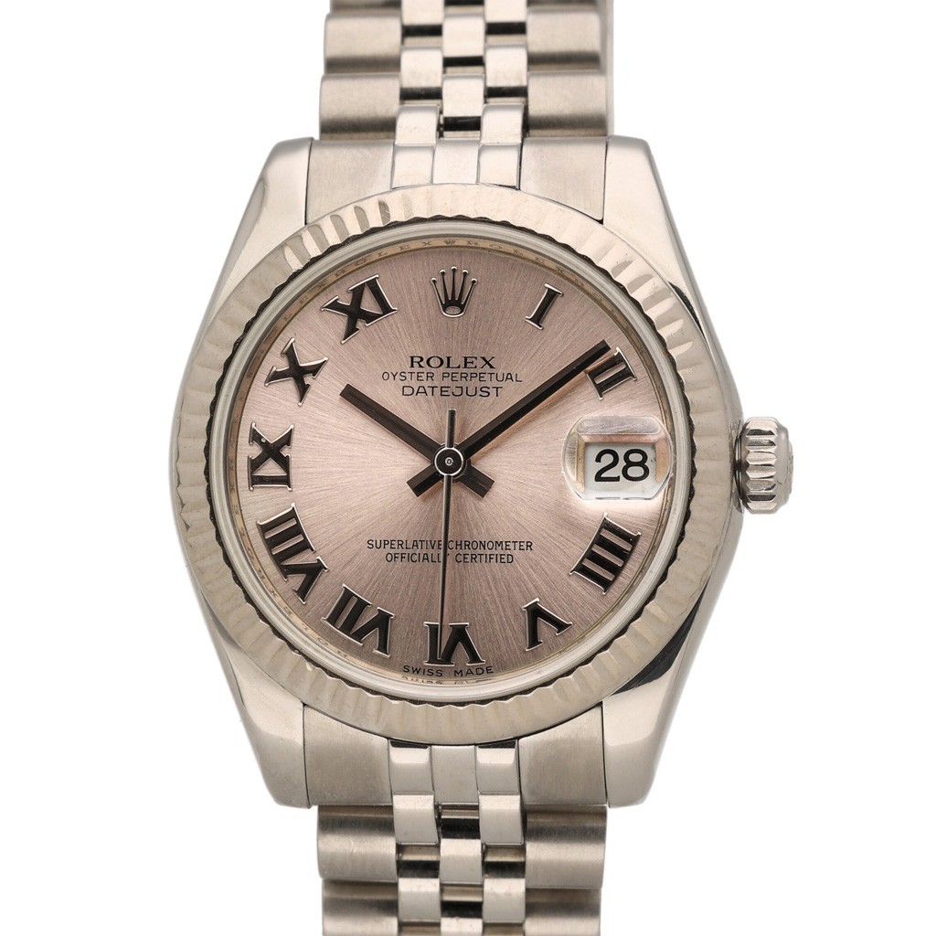 Rolex Datejust Lady 31 Steel & Gold 178274 Pink Roman Dial With Box