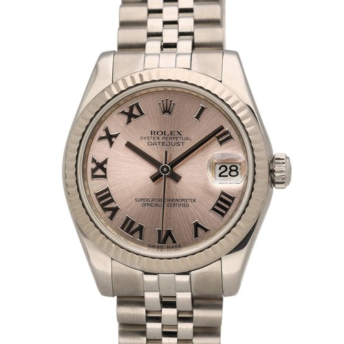 Rolex Datejust Lady 31 Steel & Gold 178274 Pink Roman Dial Wit...
