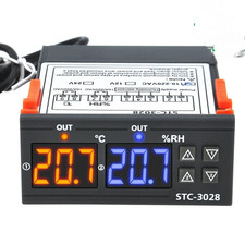 Dual Digital Temperature Humidity Controller Thermostat Hygrometer Tester