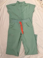 FIGS XXS Technical Collection Scrub Set sage green - EUC No Tags