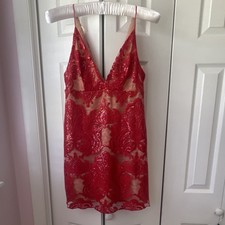 NEW Free People Red Lace Women s Dress SIZE 0