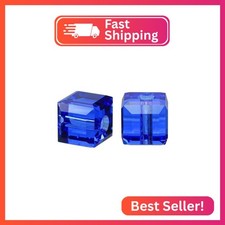 24pcs Adabele Austrian 4mm 0.16 Inch Small Faceted Loose Cube Crystal Beads Sa