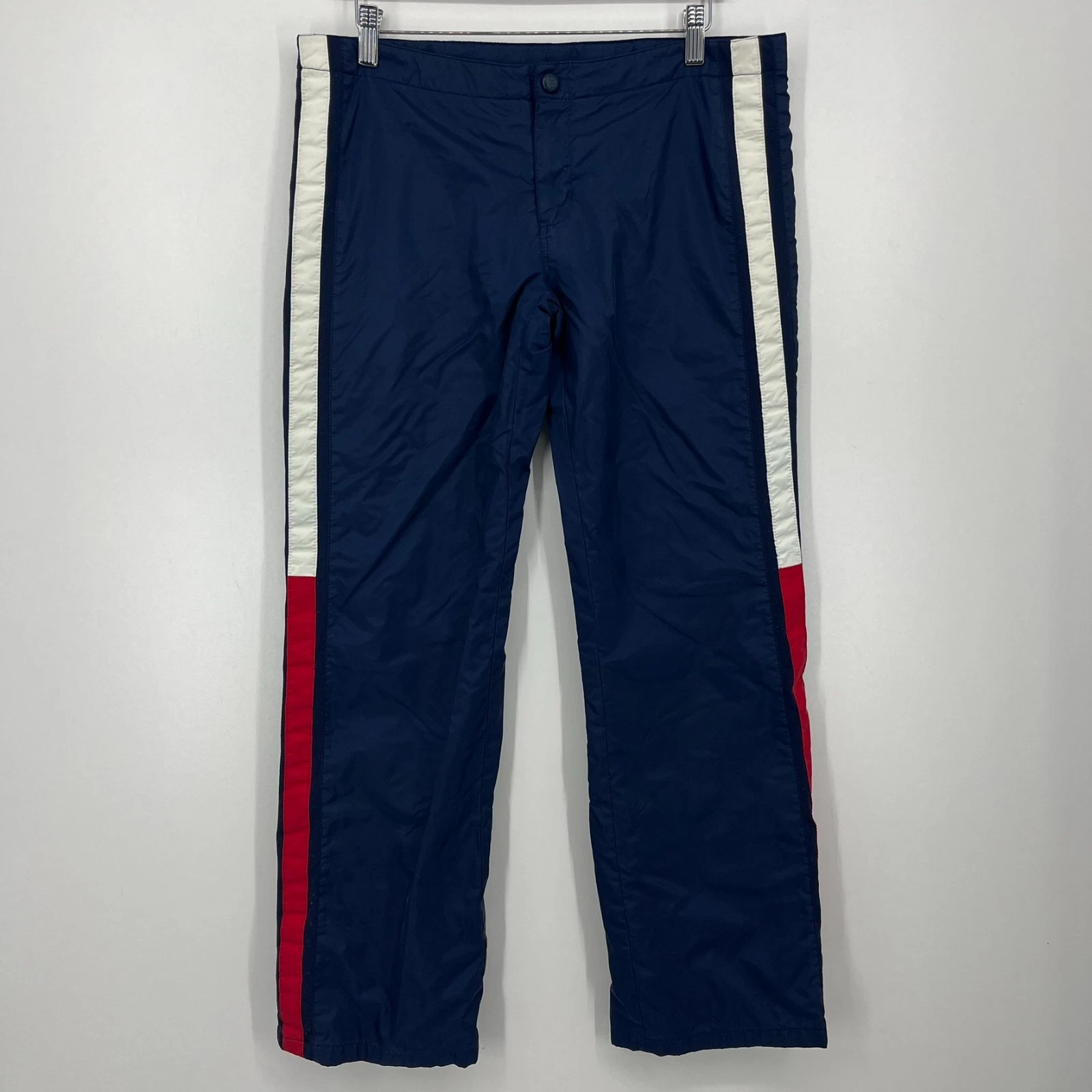 Tommy Hilfiger Jeans Nylon Track Pants Adult Size M Blue Pull On Vtg Y2K 2002