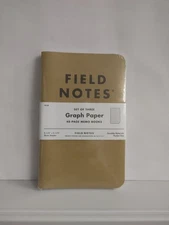New Sealed-Field Notes Original Cover 3-Pack Graph Paper Memo Books
