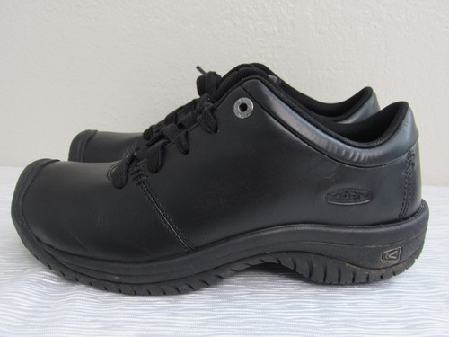 Sneakers Keen Kanteen donna taglia 8 larghe in pelle nera tinta unita antiscivolo da lavoro! - Foto 2 di 14