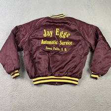 Vintage Swingster Satin Jacket Mens Large Chain Stitched 70s Mechanic Workwear