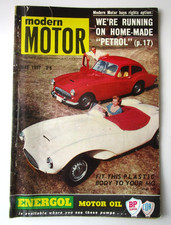 MODERN MOTOR  MAY  1957 - FIBREGLASS BODY  MG & ZEPHYR COVER -  BUY IT NOW - #9