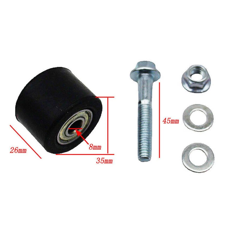 2X Rodillo de cadena inferior superior para Honda CR125R CR250R CR500R XR250 52158-KA3-831 Foto 3 de 4