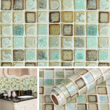 Livelynine Vinyl Bathroom Wallpaper Peel and Stick Backsplash for Kitchen Wall P