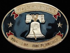 PH15175 NOS 1970s LIBERTY BELL RING FOR INDEPENDENCE BICENTENNIAL BUCKLE