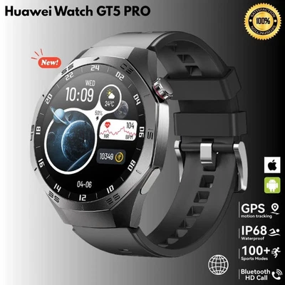 HUAWEI (MADE IN CHINA) Huawei GT5 PRO Waterproof Smart Watch NFC GPS Tracker AMOLED Bluetooth Men Women