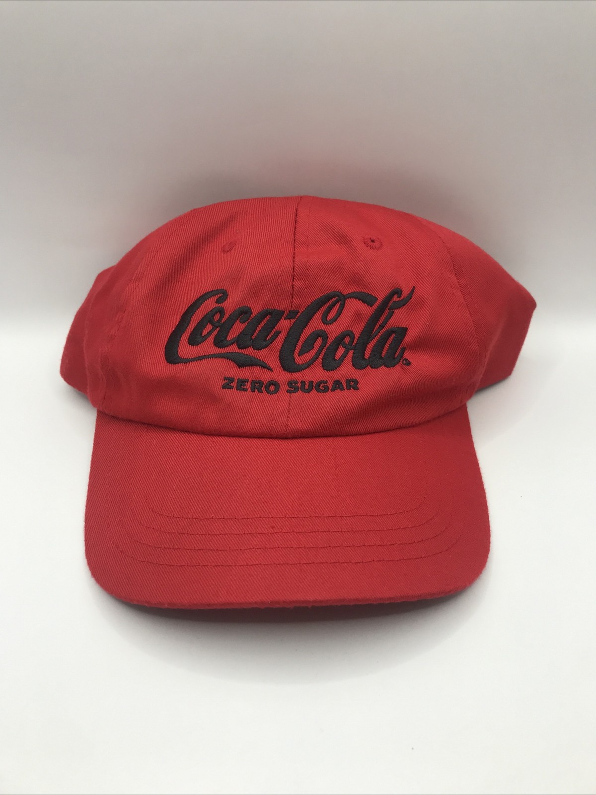 COCA-COLA ZERO SUGAR COKE RED STRAPBACK Adjustable BASEBALL HAT CAP Embroidered