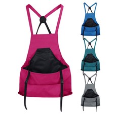 Adjustable Gardening Aprons Cross Back Harvesting Aprons with Huge Pocket