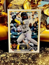 Topps 2023 Update Series Andruw Monasterio Rookie Card #US74 Milwaukee Brewers. rookie card picture