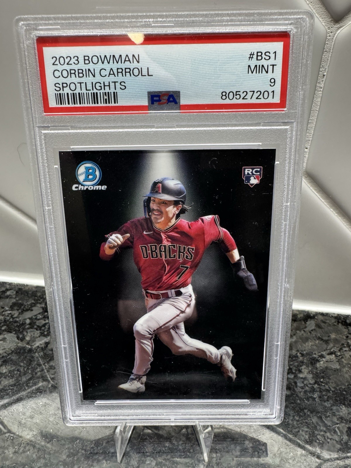 Topps 2023 Bowman Spotlights Chrome Corbin Carroll BS-1 PSA 9 Rookie Diamondbac…