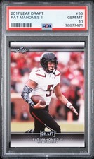 🔥2017 Leaf Draft - Patrick Mahomes #56 (RC) PSA 10 - GEM MINT🔥