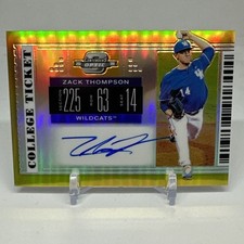 2019 Panini Contenders Optic Draft Picks Zack Thompson Gold Rookie RC Auto /10
