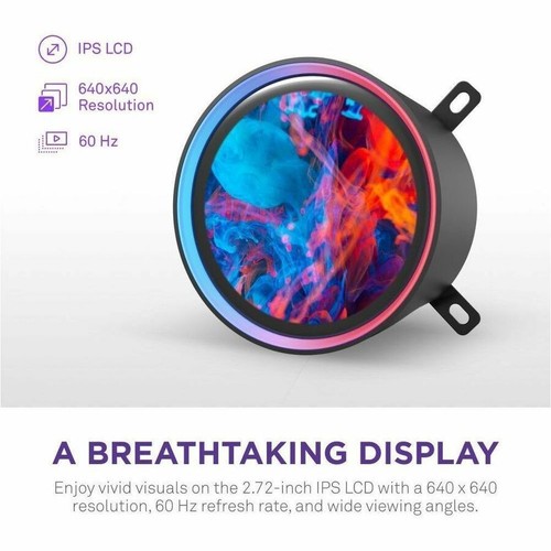 NZXT Kraken Elite 420 RGB 420mm AIO Liquid Cooler with 2.72" IPS LCD - 1 Pack - Afbeelding 6 van 6