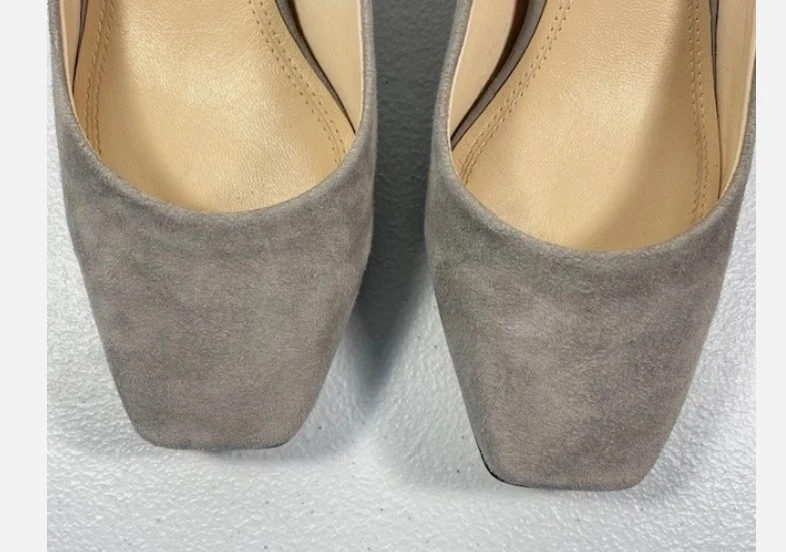 Marc Fisher Pierre насос женщин 9,5 М серый замши 2» блок каблук бизнес-туфли новый - Изображение 4 из 4
